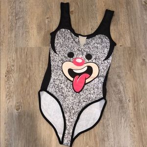 Miley Cyrus inspired face leotard/bathing suit